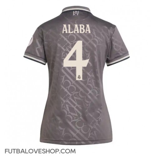 Dres Real Madrid David Alaba #4 Tretina pre Ženy 2024-25 Krátky Rukáv